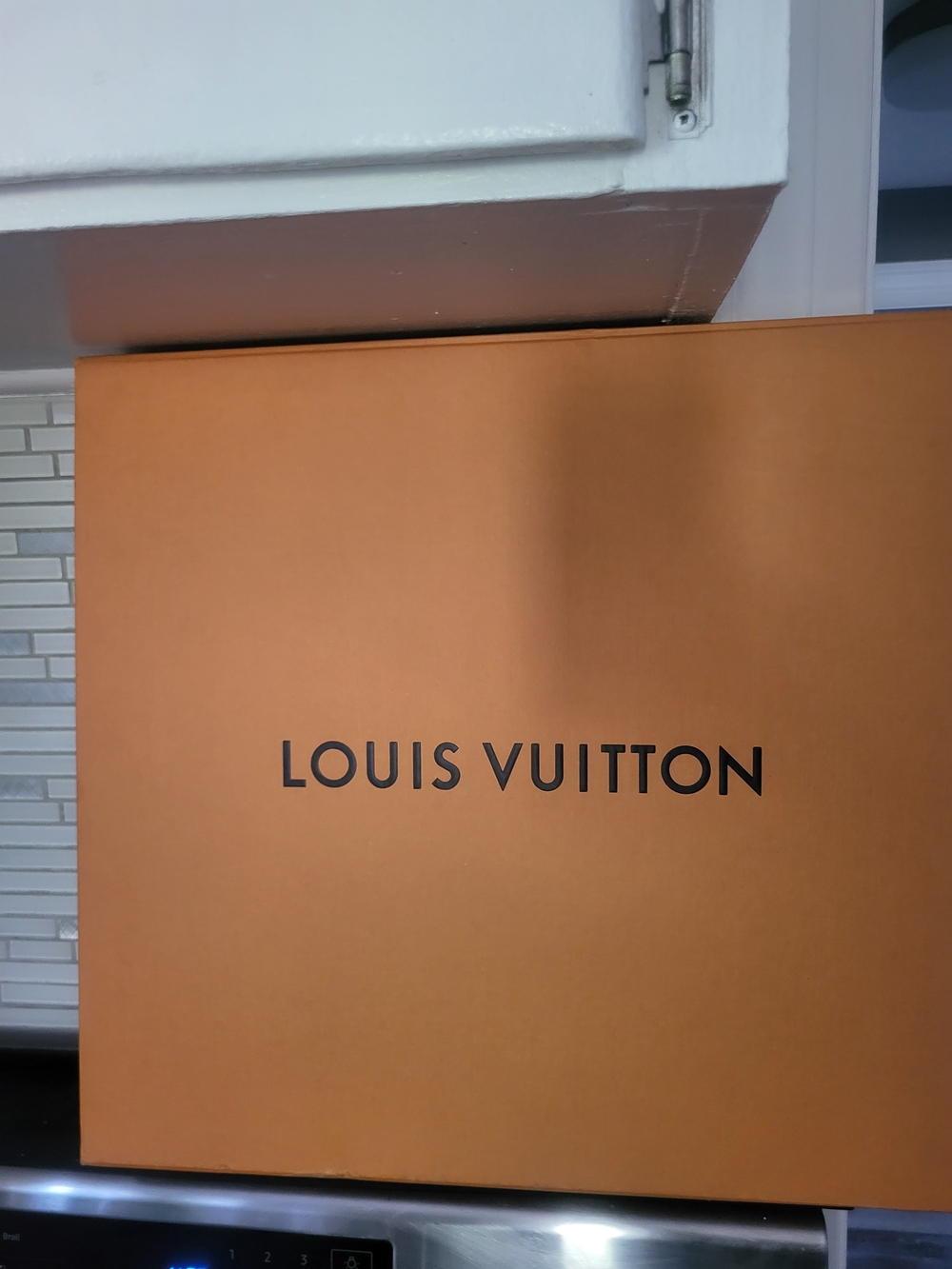 Louis Vuitton Orange Box with Black Logo